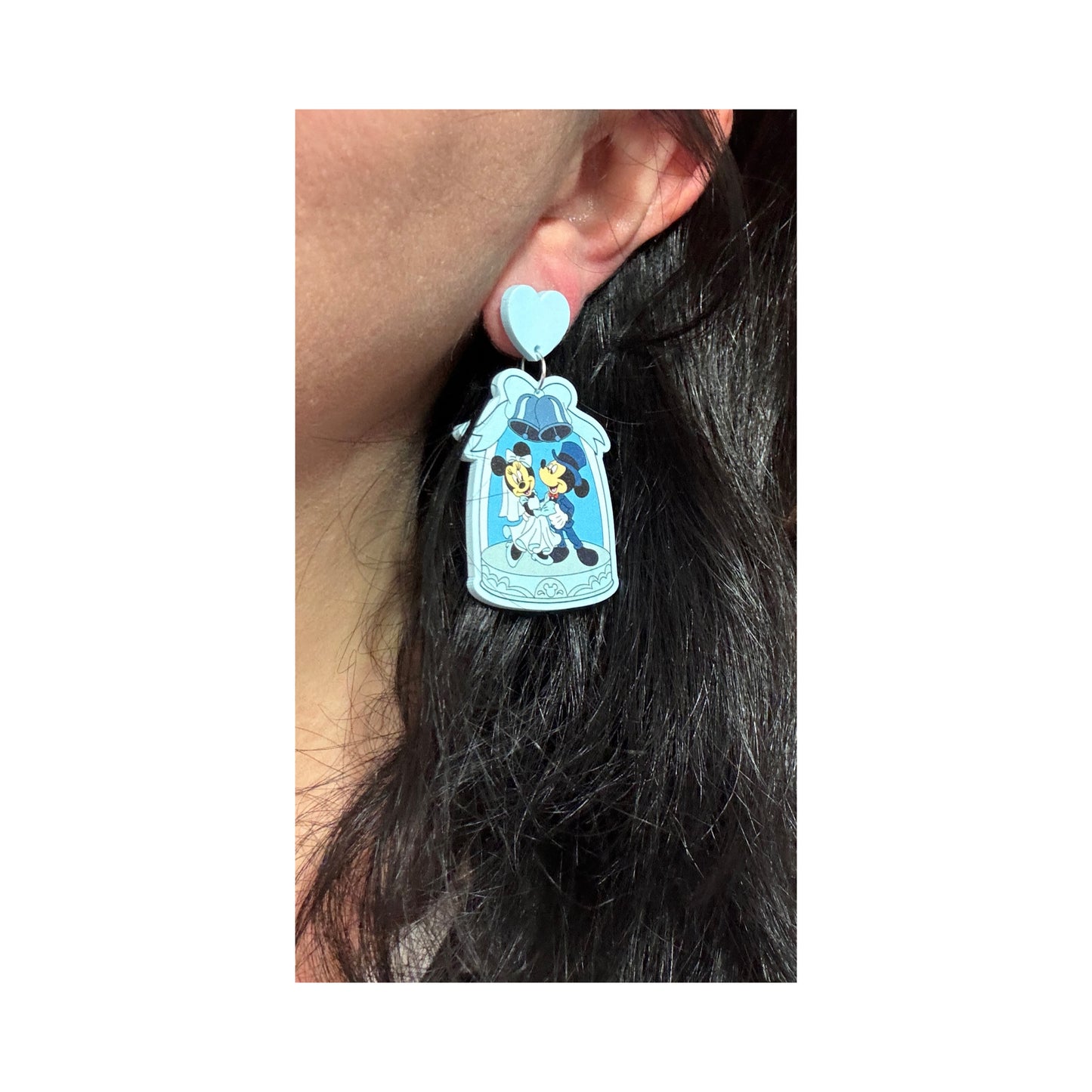 Mouse Couple Wedding Drop Earrings