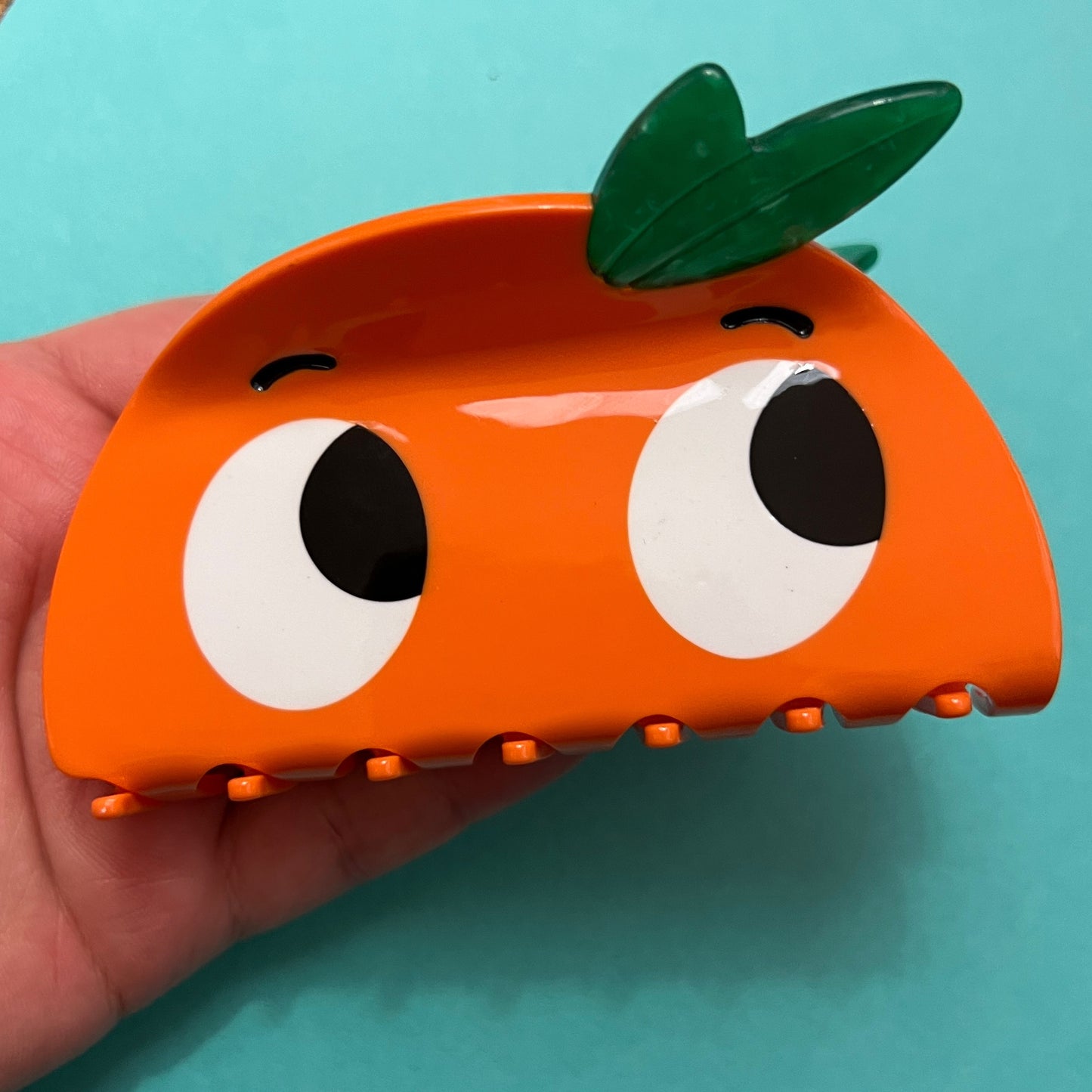 Orange Bird Large Claw Hair Clip