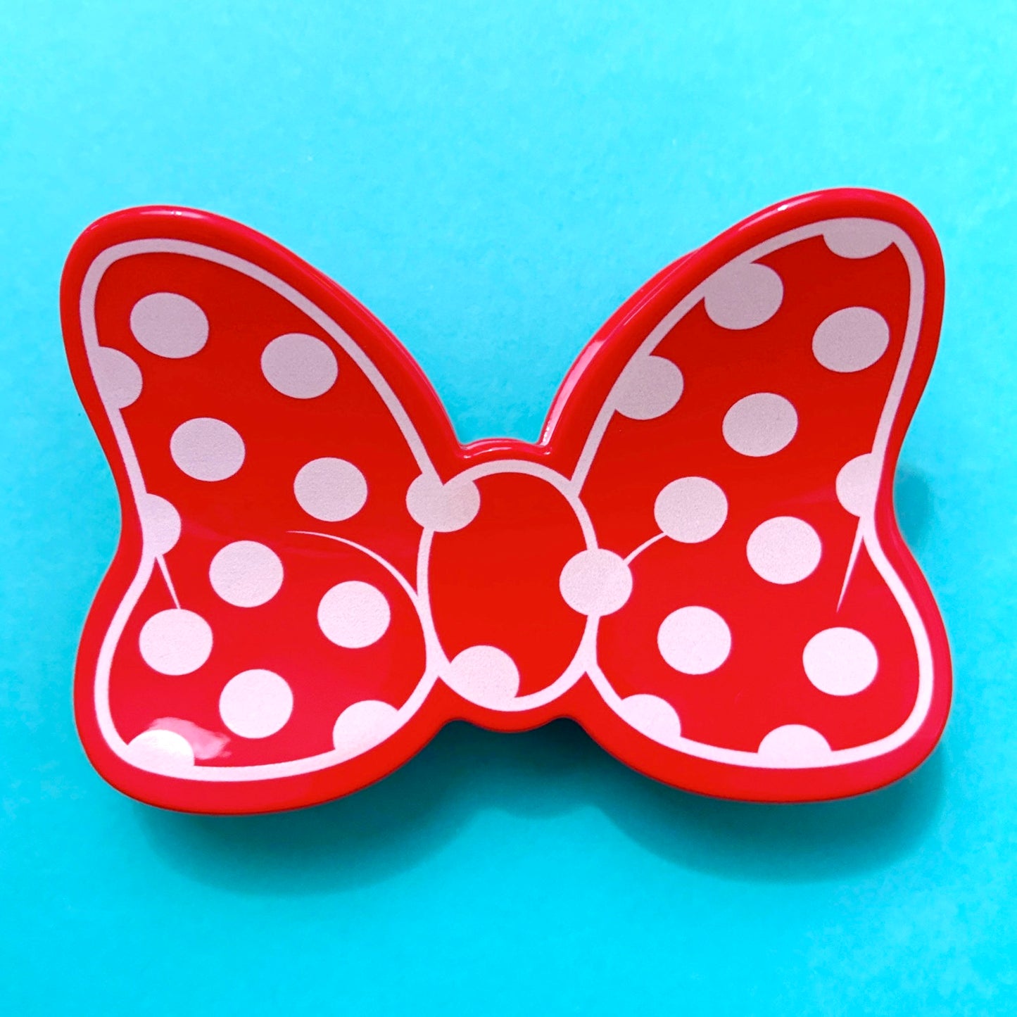 Large Mouse Polka Dot Bow Claw Clip