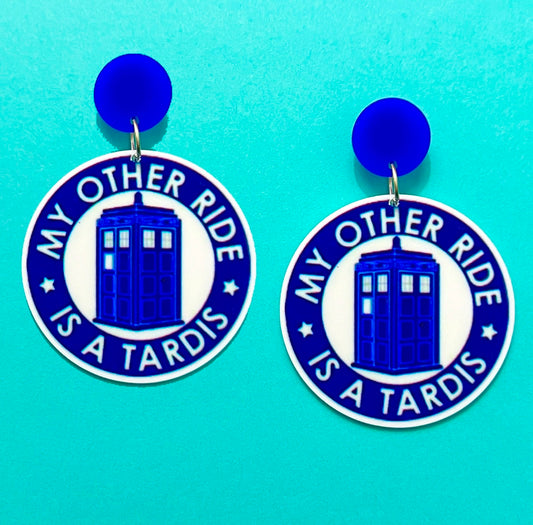 Tardis Drop Earrings