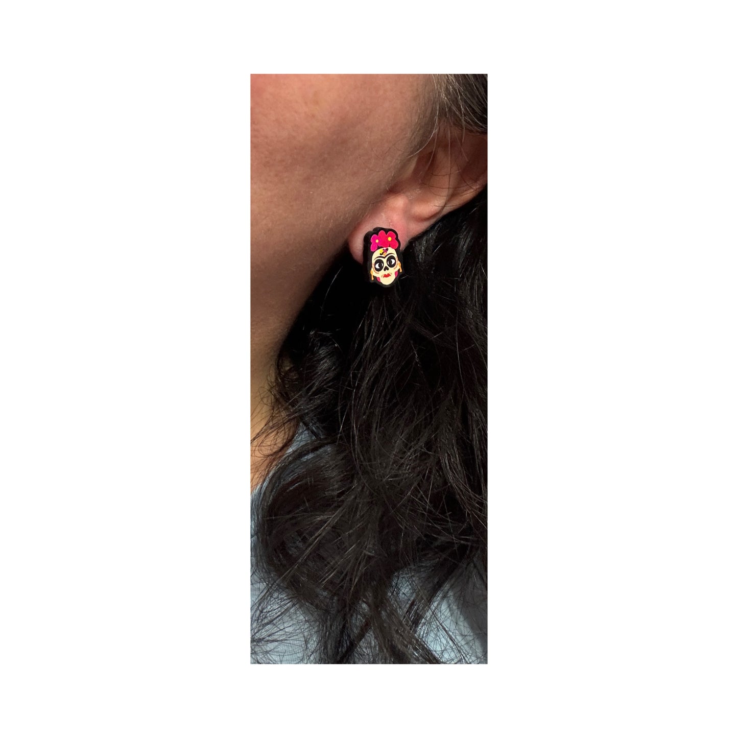 Frida Acrylic Post Earrings