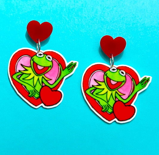 Kermie Heart Drop Earrings