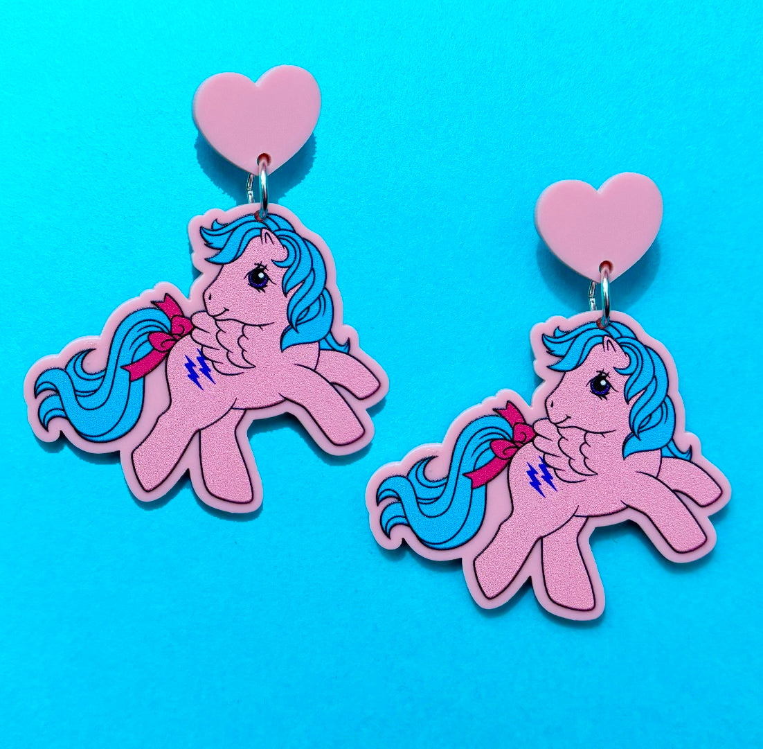 Pink Pony Drop Earrings