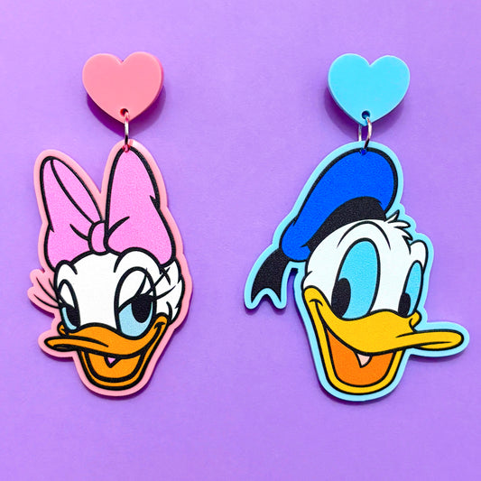 Duck Couple Drop Earrings