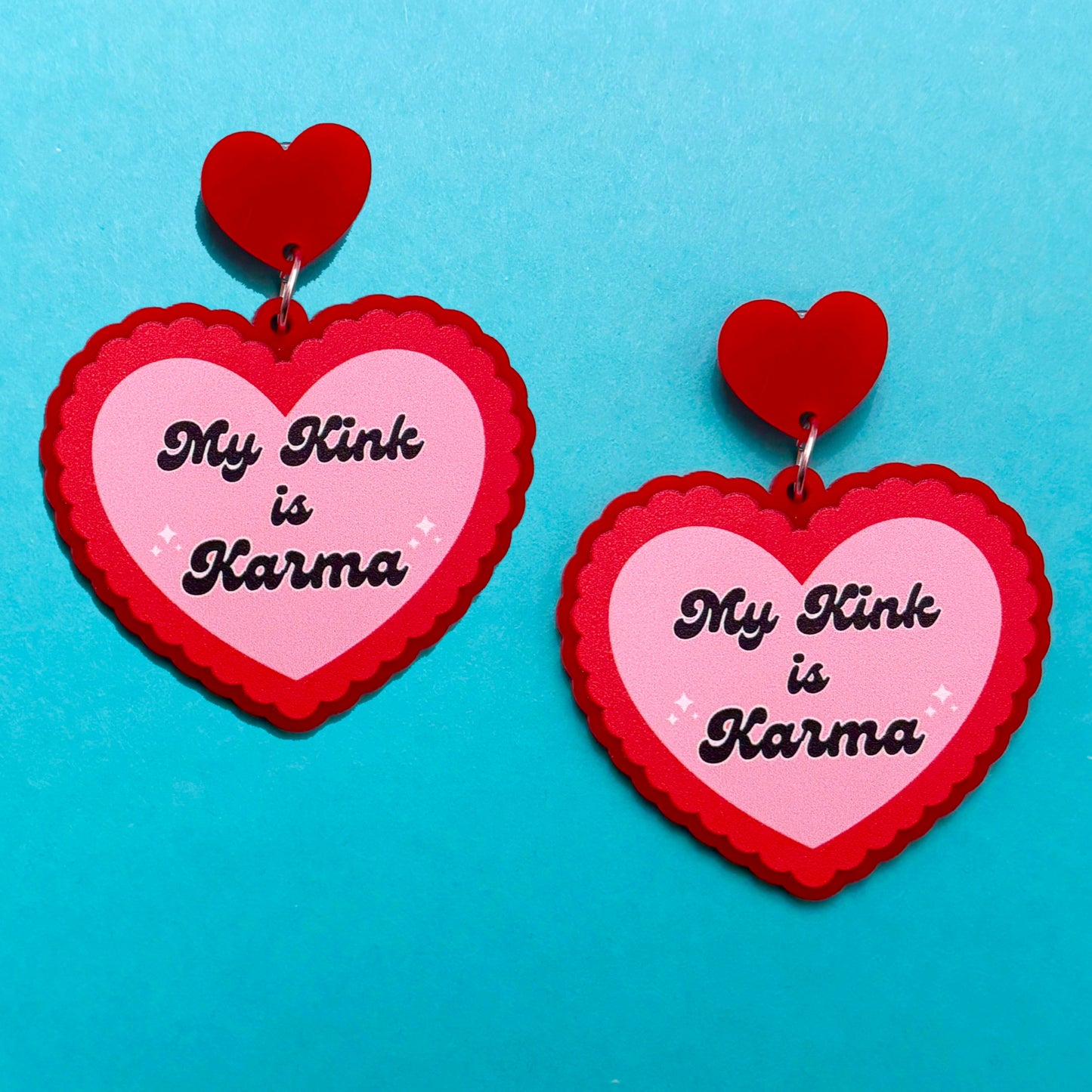 Kink Is Karma Heart Drop Earrings