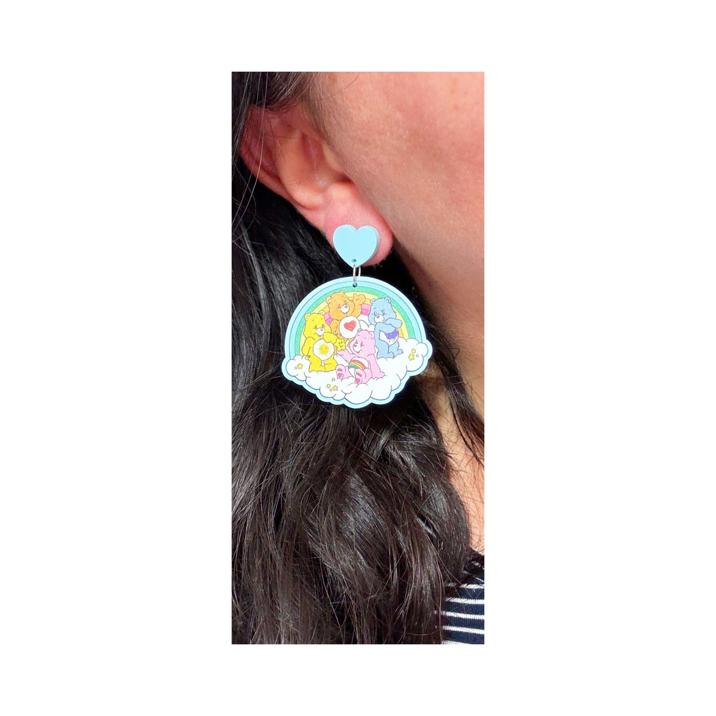 Rainbow Bears Drop Earrings