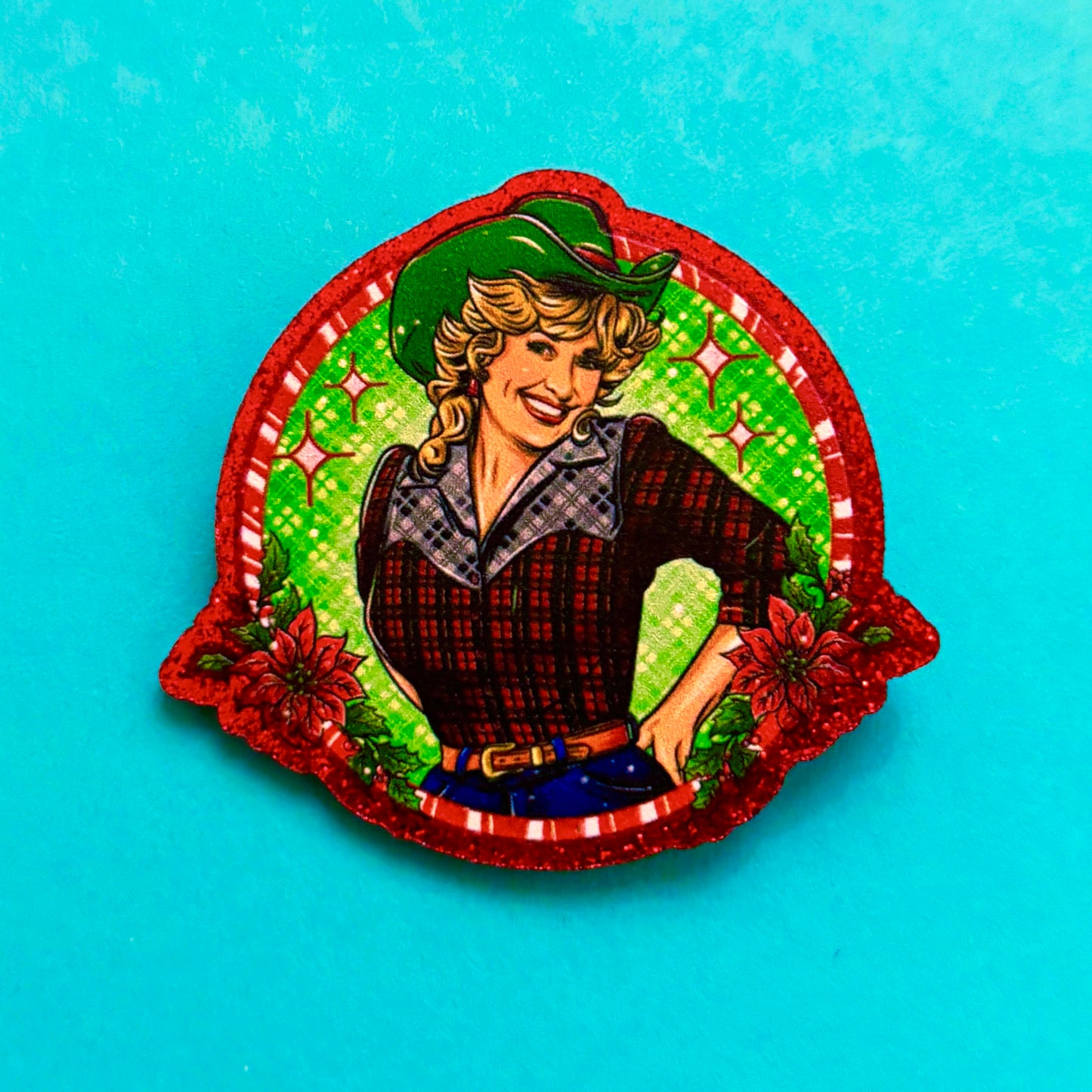 Dolly Christmas Pin