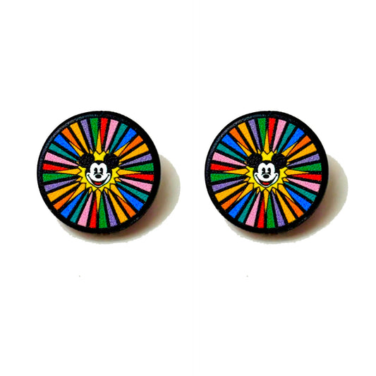 Mouse Rainbow Funwheel Post Earrings