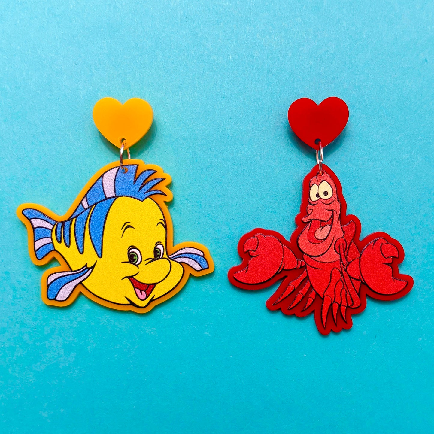 Crab & Guppy Drop Earrings