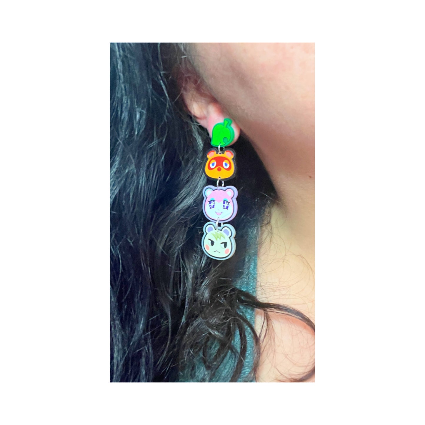 Animal Crossing Friends Tiered Drop Earrings