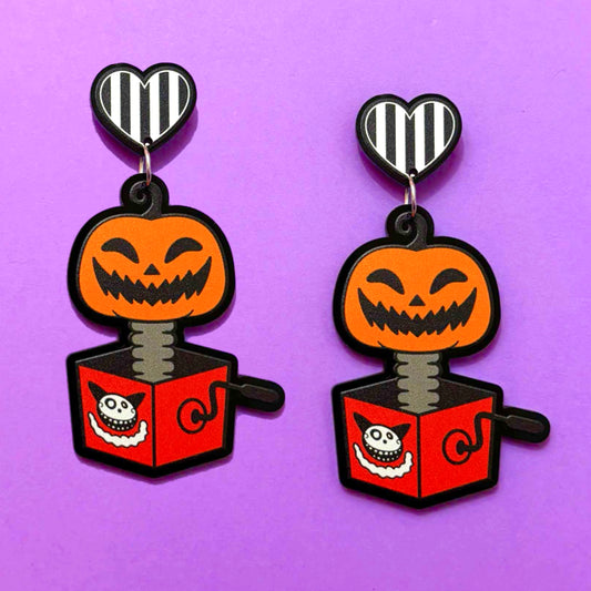 Pumpkin Toy Drop Earrings