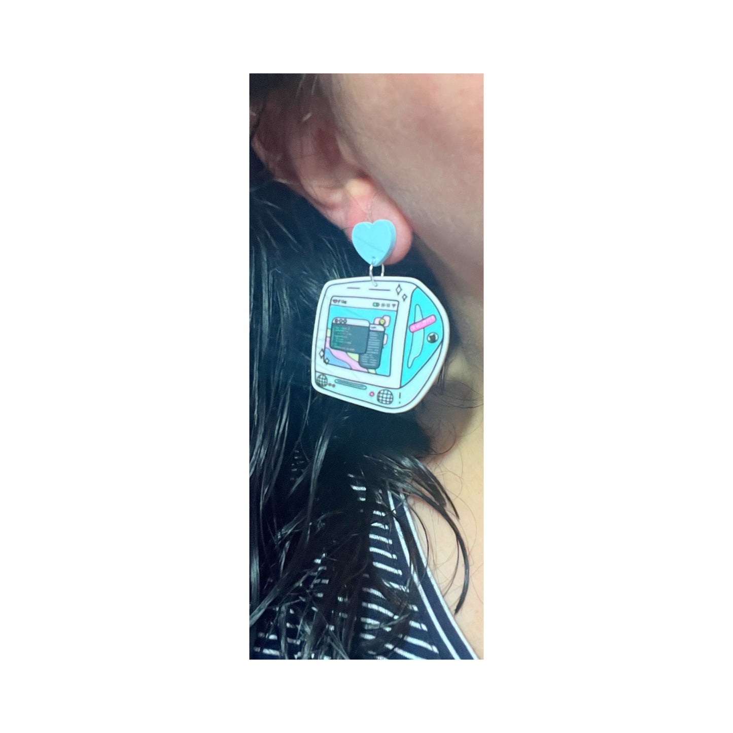 90s Computer Drop Earrings