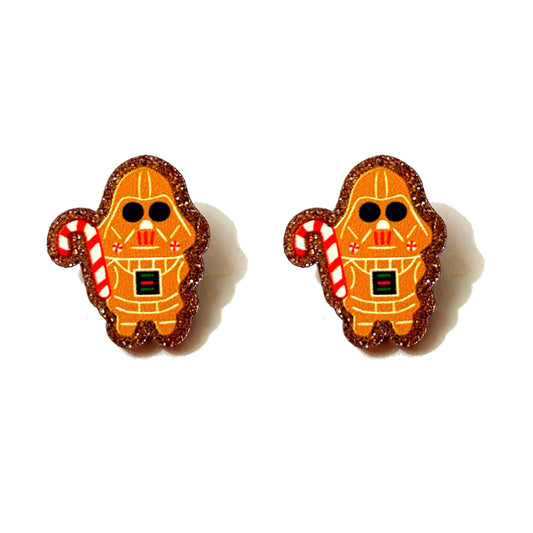 Vader Gingerbread Post Earrings