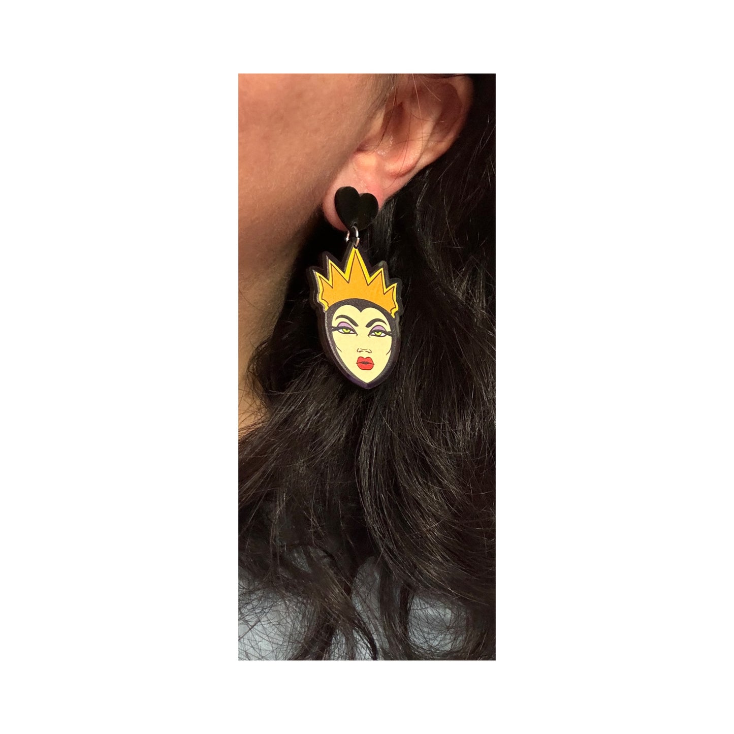 Evil Queen Inspired Acrylic Drop Earrings