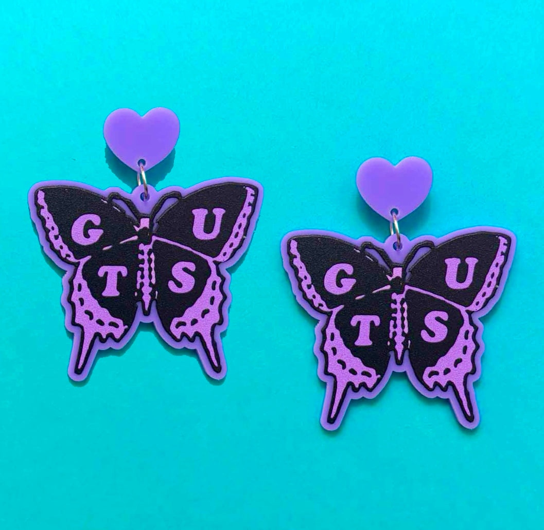 Guts Butterfly Drop Earrings