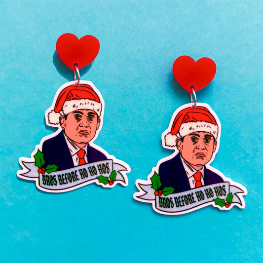 Santa Hat Michael Scott Drop Earrings