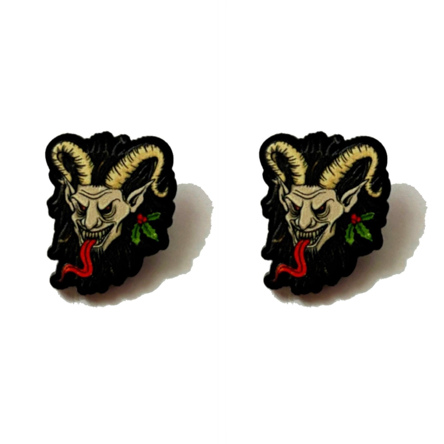 Krampus Post Earrings