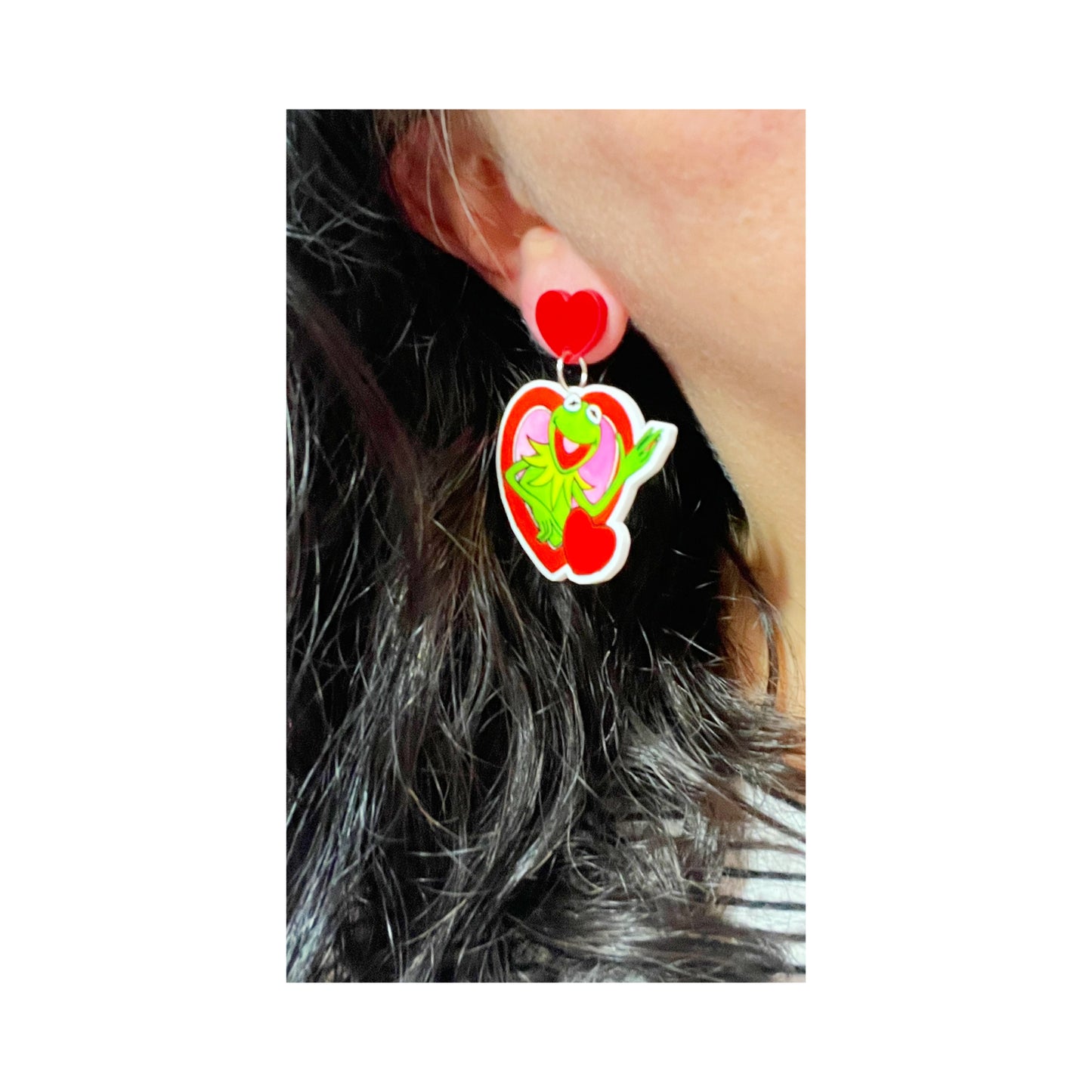 Kermie Heart Drop Earrings