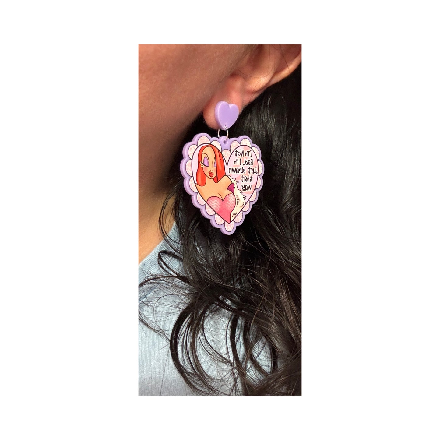 Bad Jessica Heart Drop Earrings