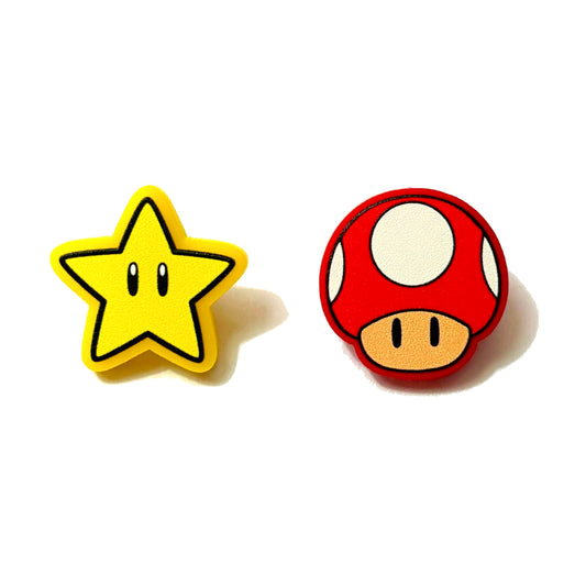 Star & Mushroom Post Earrings