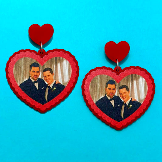 David & Patrick Heart Drop Earrings