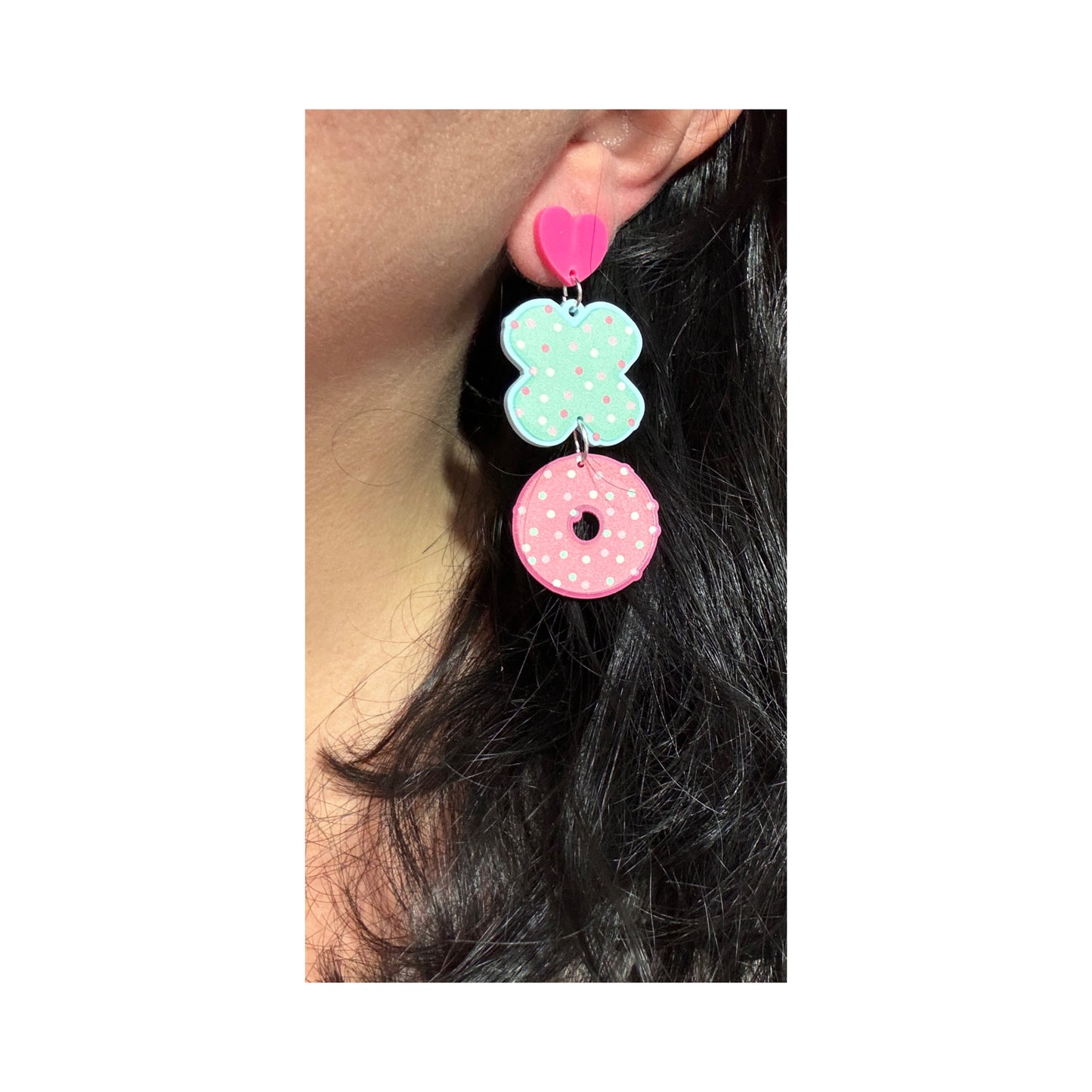 XO Sprinkle Cookie Drop Earrings