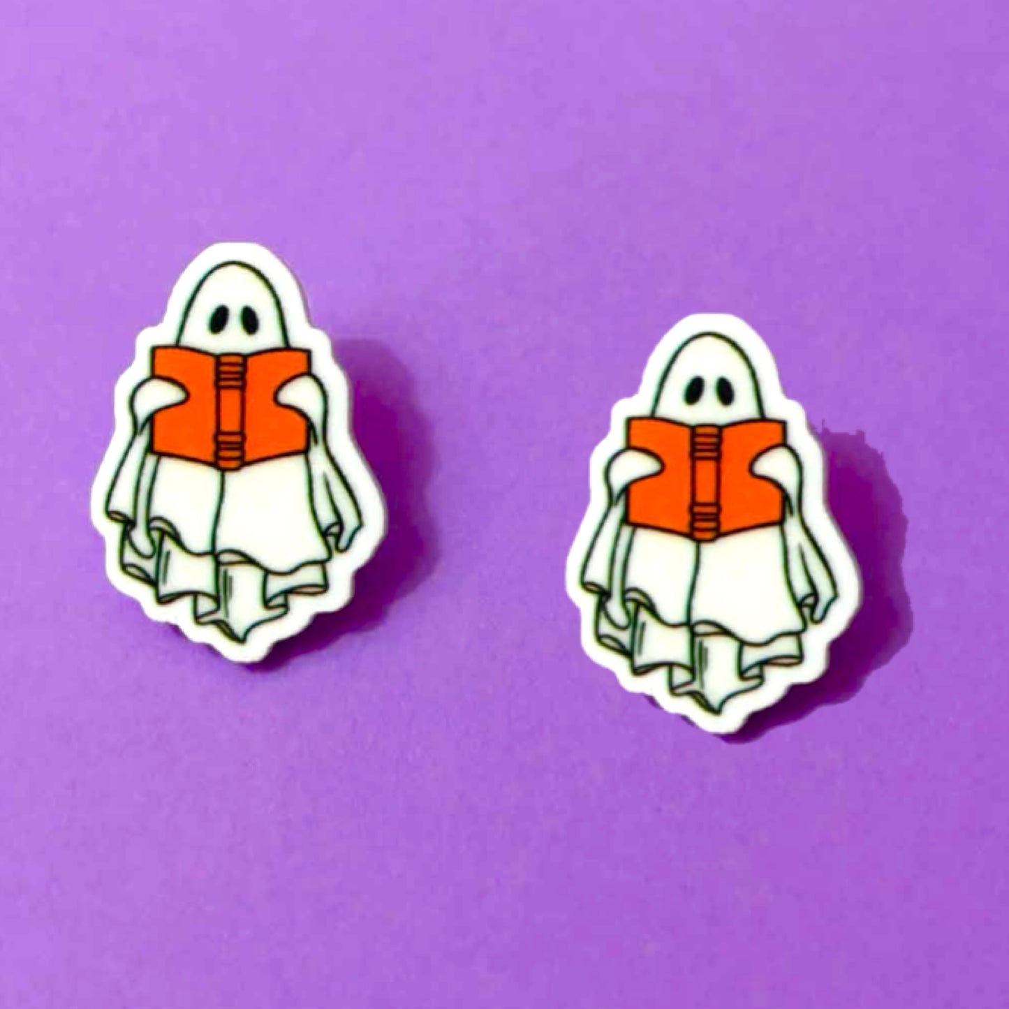 Bookish Ghost Post Earrings