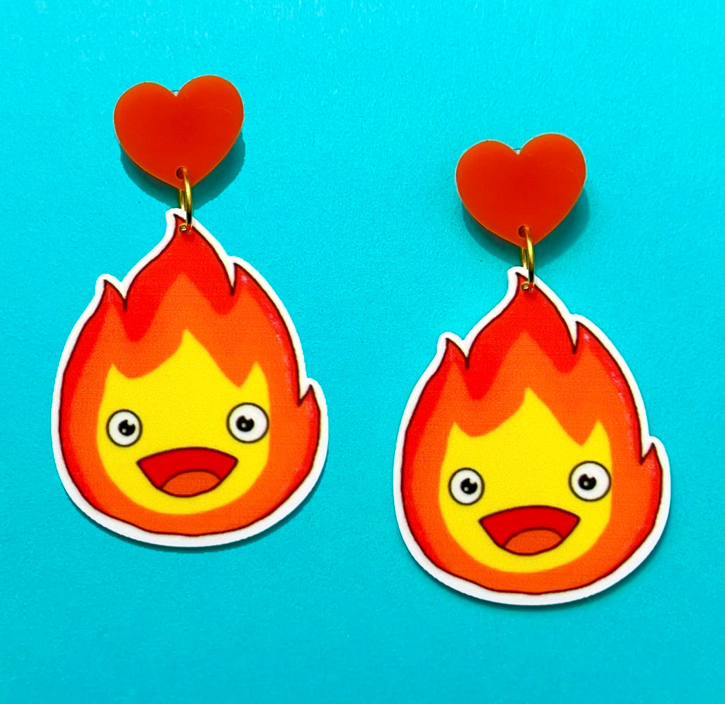 Calcifer Drop Earrings