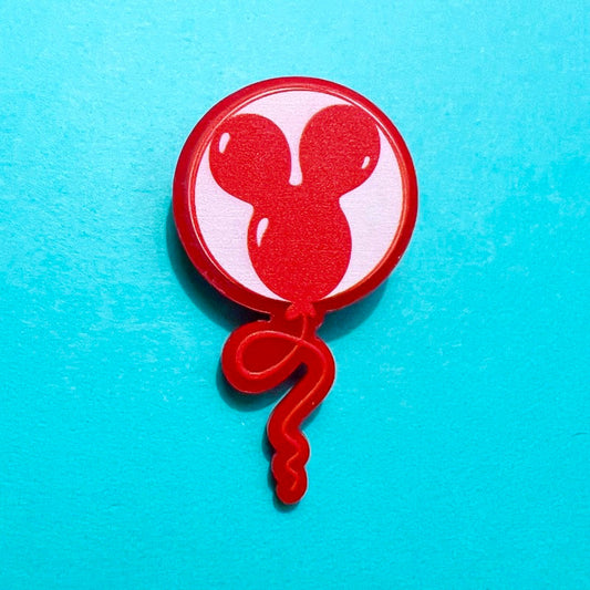 Red Mouse Balloon Pin