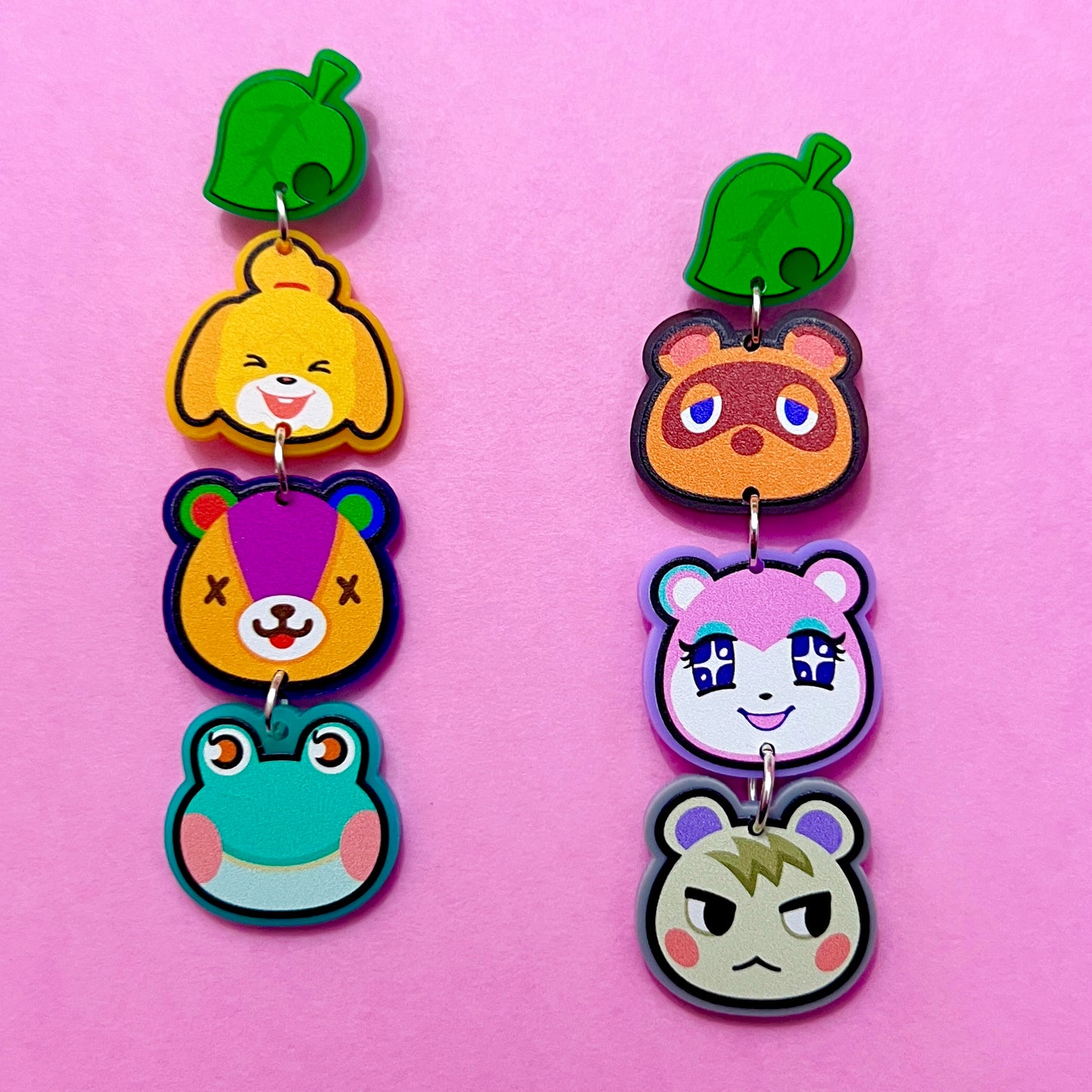 Animal Crossing Friends Tiered Drop Earrings