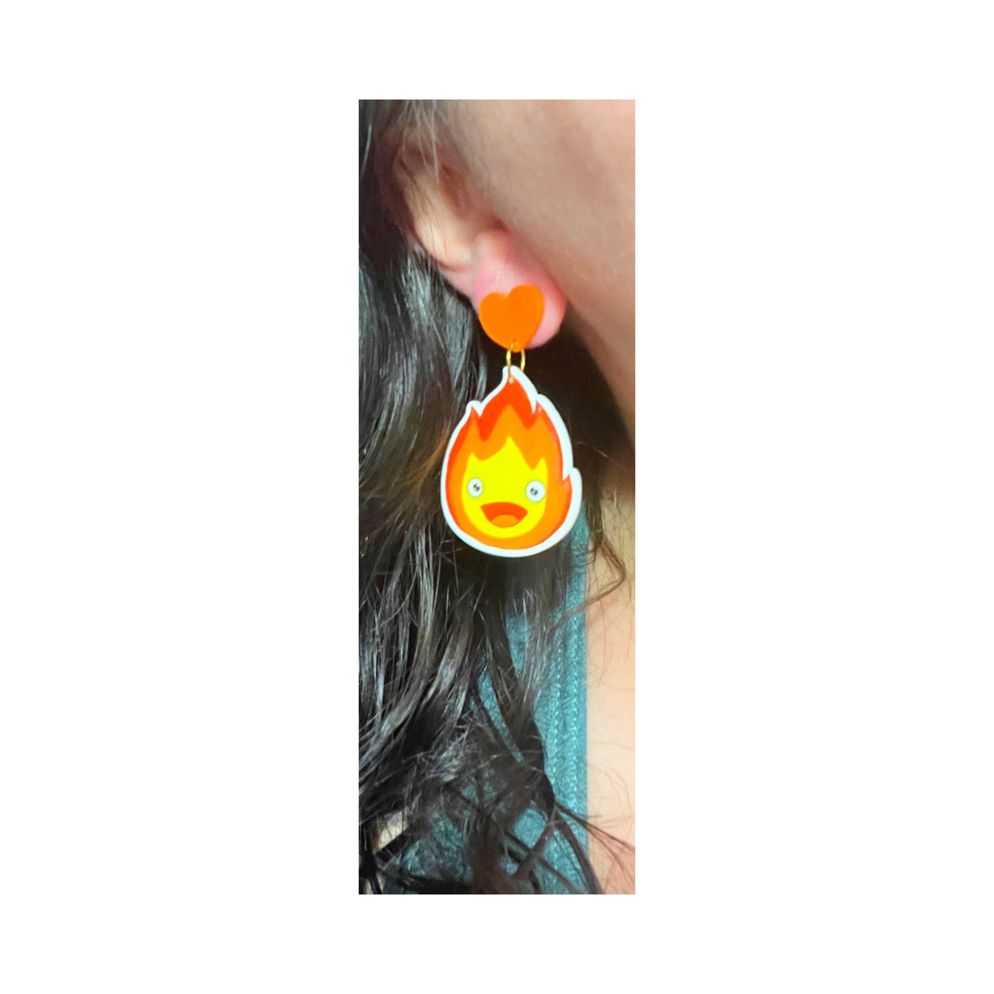 Calcifer Drop Earrings