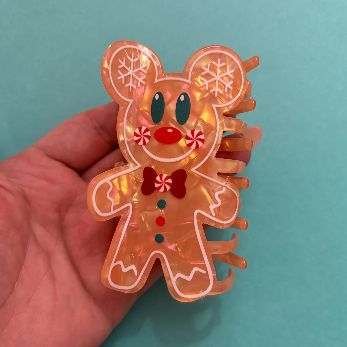 Mouse Gingerbread Claw Clip