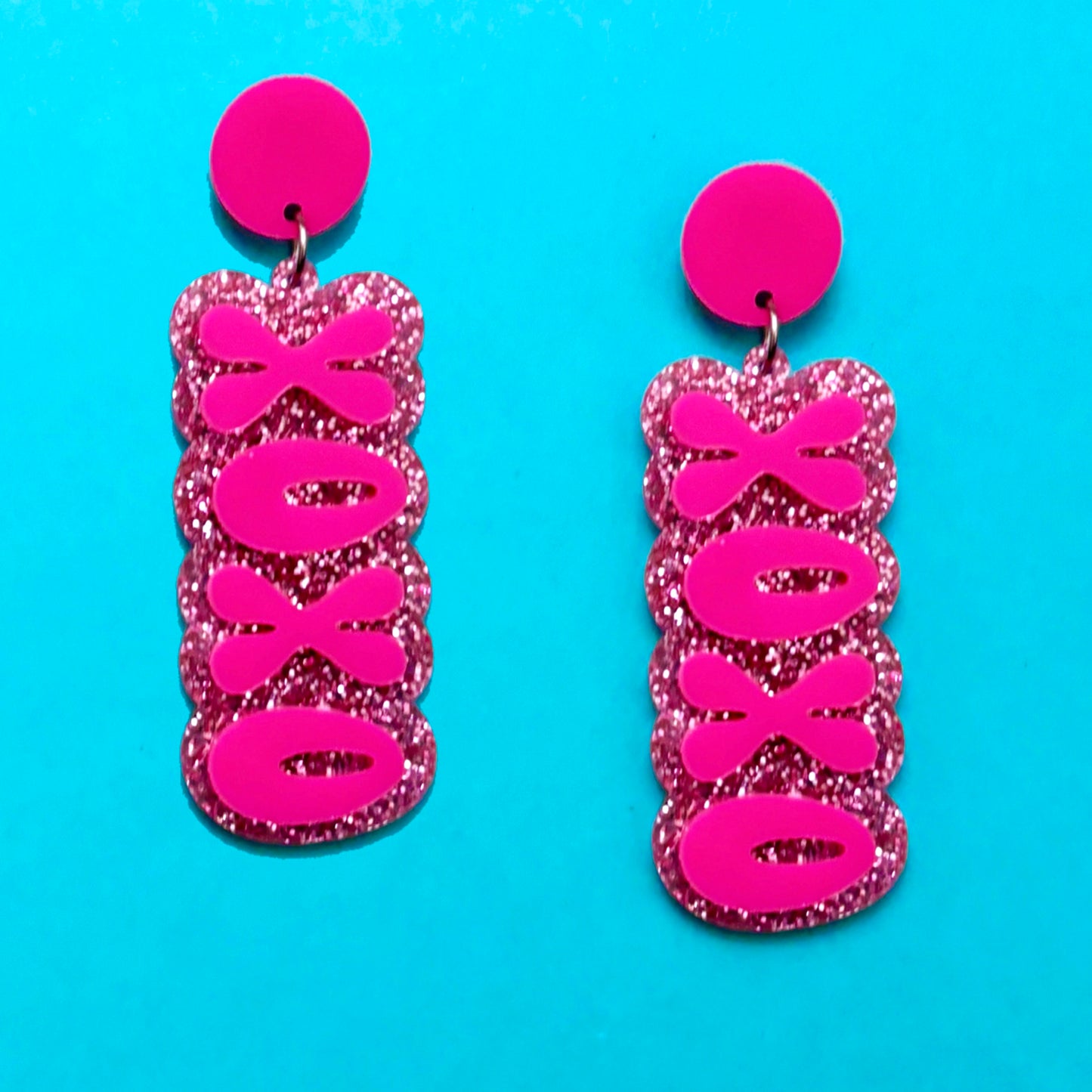 Groovy XOXO Sparkle Drop Earrings