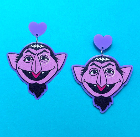 Count Drop Earrings