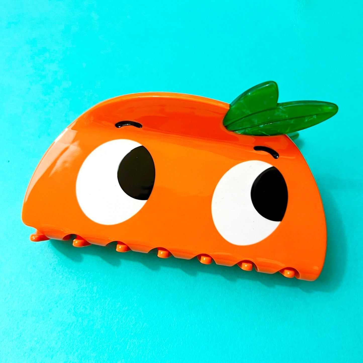 Orange Bird Large Claw Hair Clip