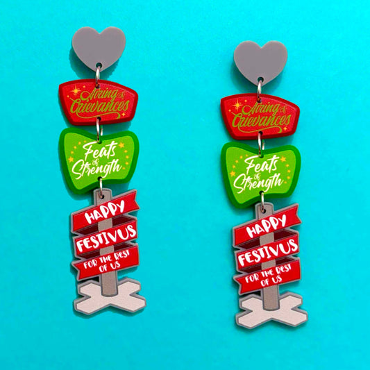 Festivus Tiered Drop Earrings