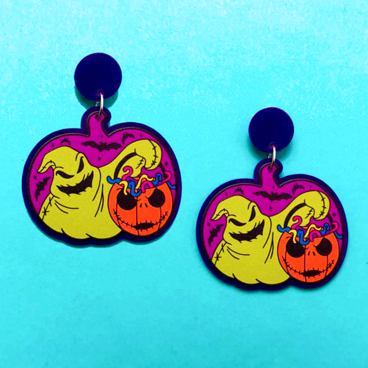 Oogie Pumpkin Drop Earrings