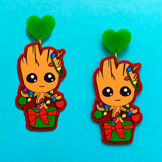 Christmas Groot Drop Earrings