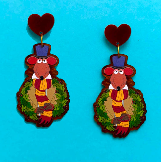 Christmas Carol Rizzo Drop Earrings