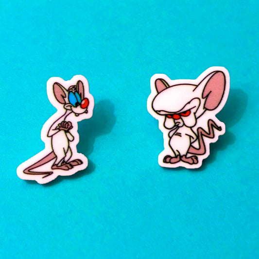 Pinky & Brain Post Earrings