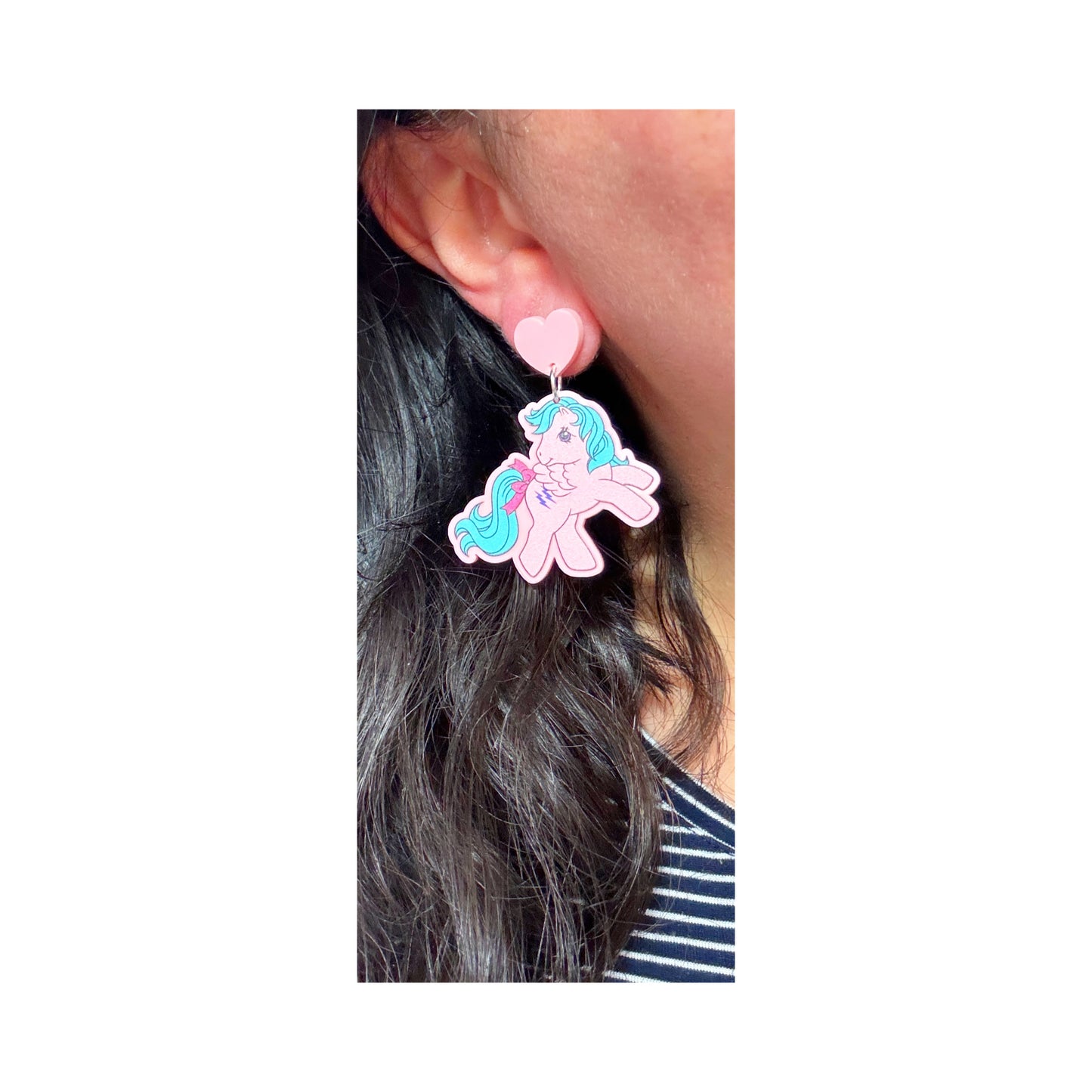 Pink Pony Drop Earrings