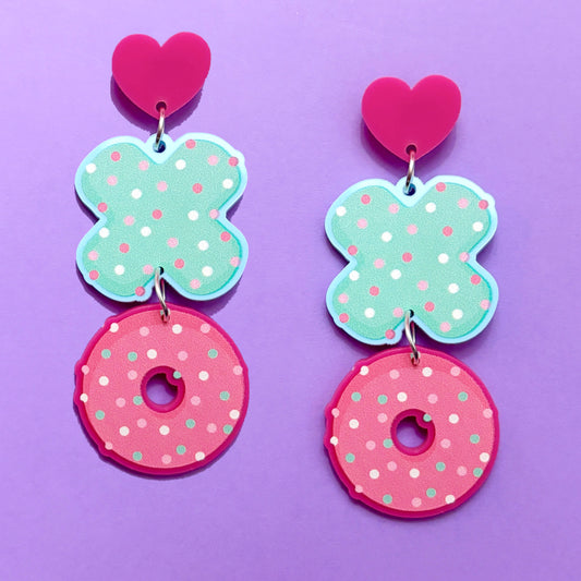 XO Sprinkle Cookie Drop Earrings