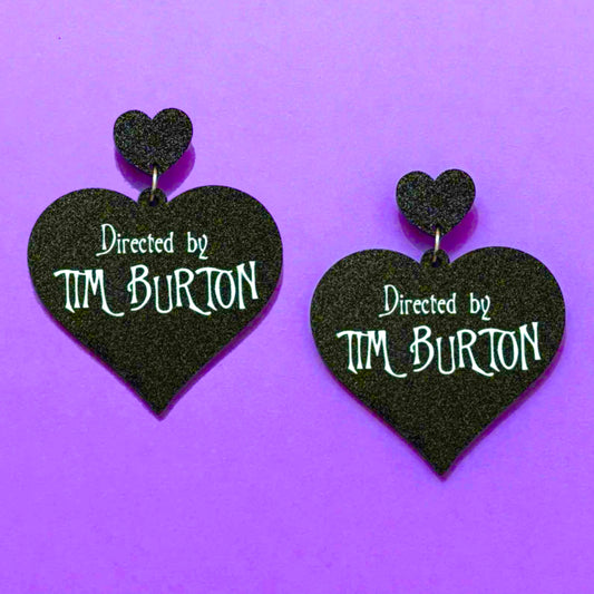 Tim Burton Heart Drop Earrings