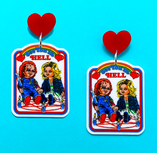 Chucky & Tiffany Drop Earrings