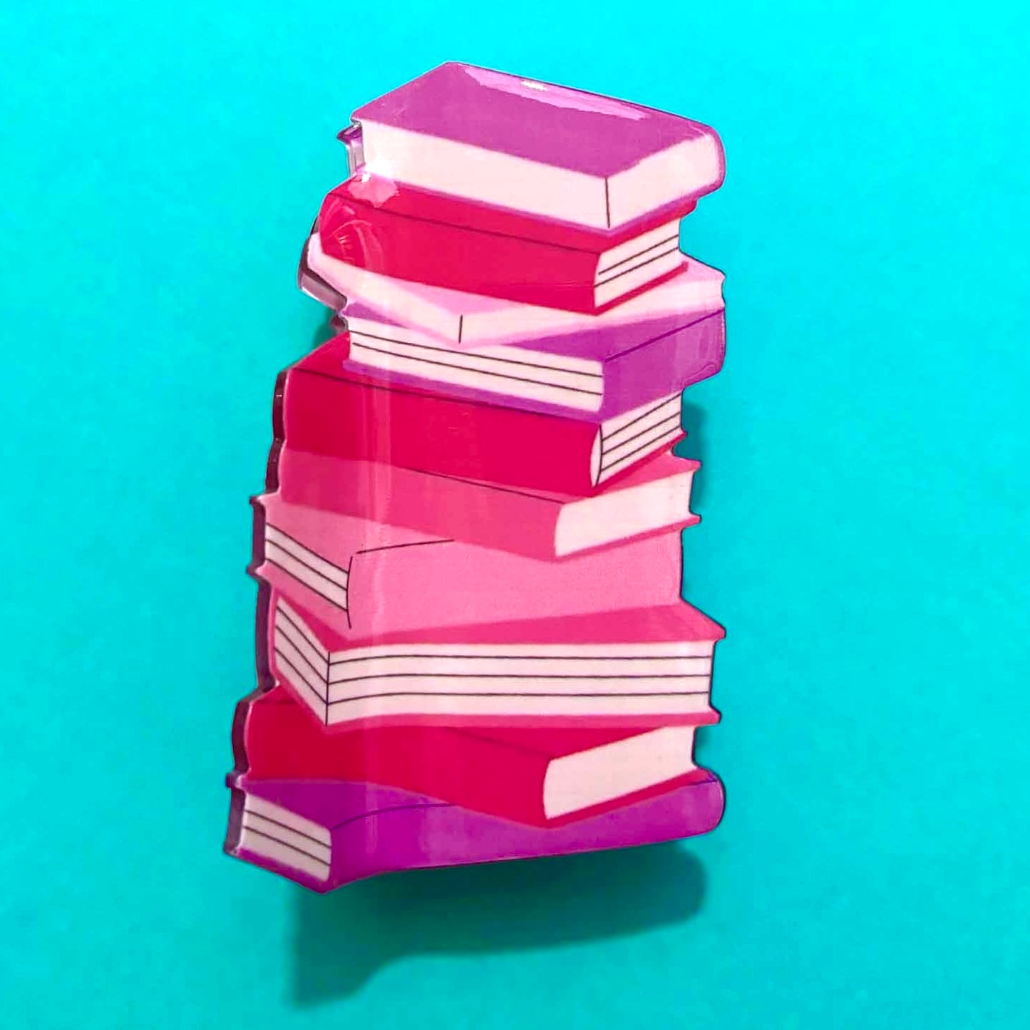 Pink & Purple Bookish Hair Claw