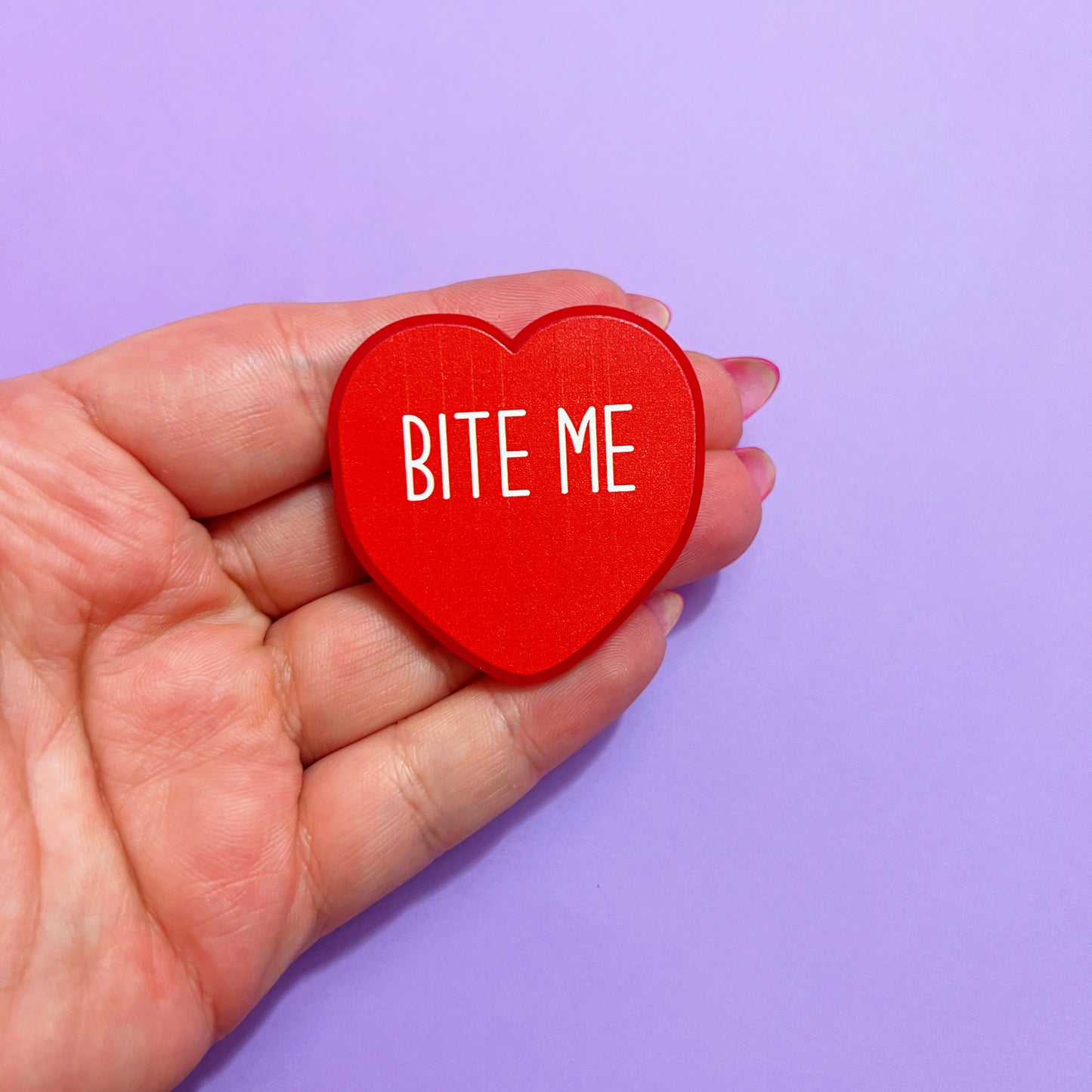 Bite Me Heart Pin