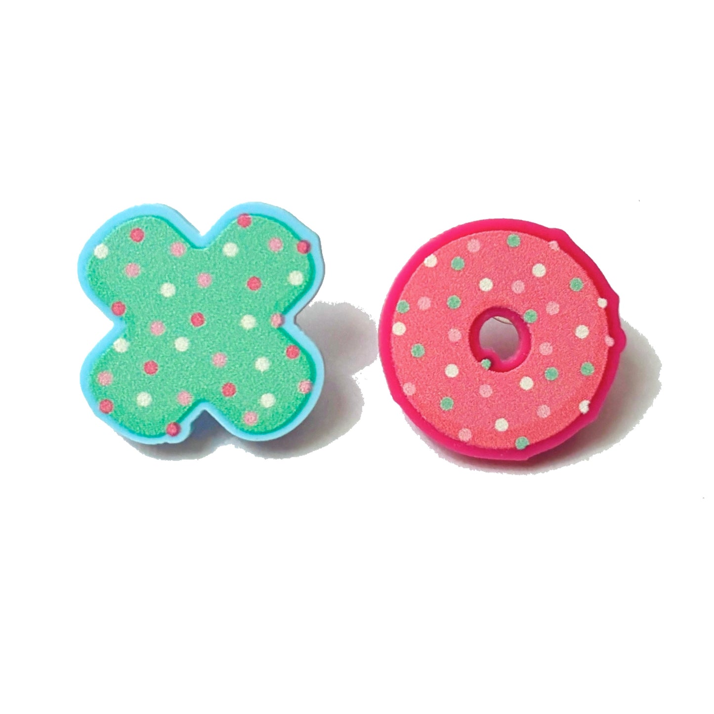 XO Sprinkle Cookie Post Earrings