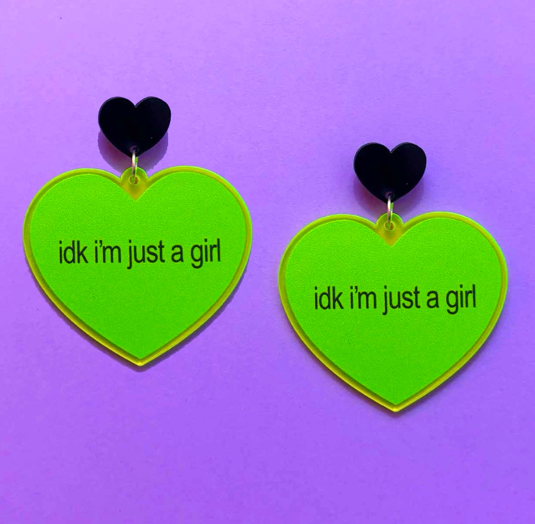 just a girl Drop Earrings