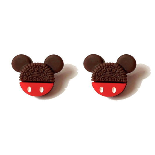 Mouse Oreo Post Earrings