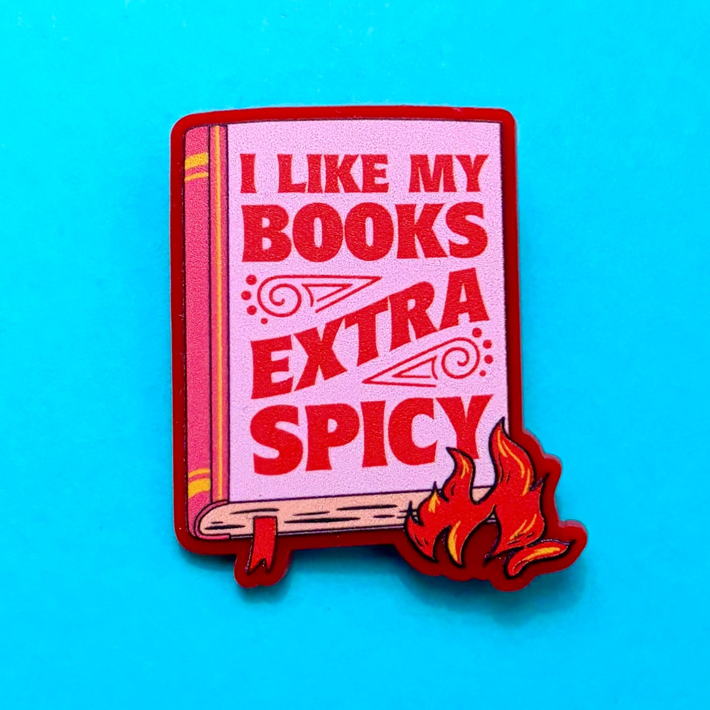 Spicy Books Pin